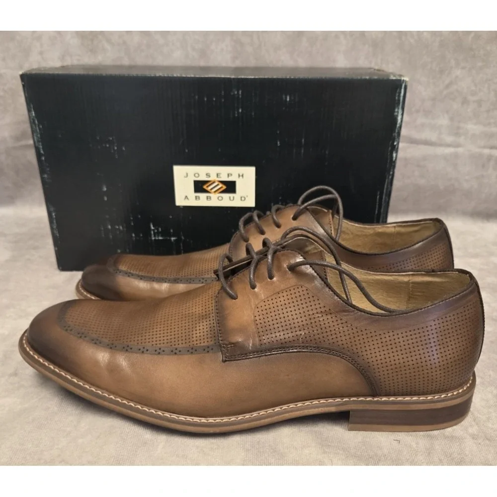 Joseph Abboud Mens Dress Shoe SZ-13D BRN Adam Lace Up